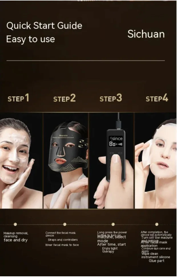 Infrared LED Phototherapy Mask for Skin Rejuvenation